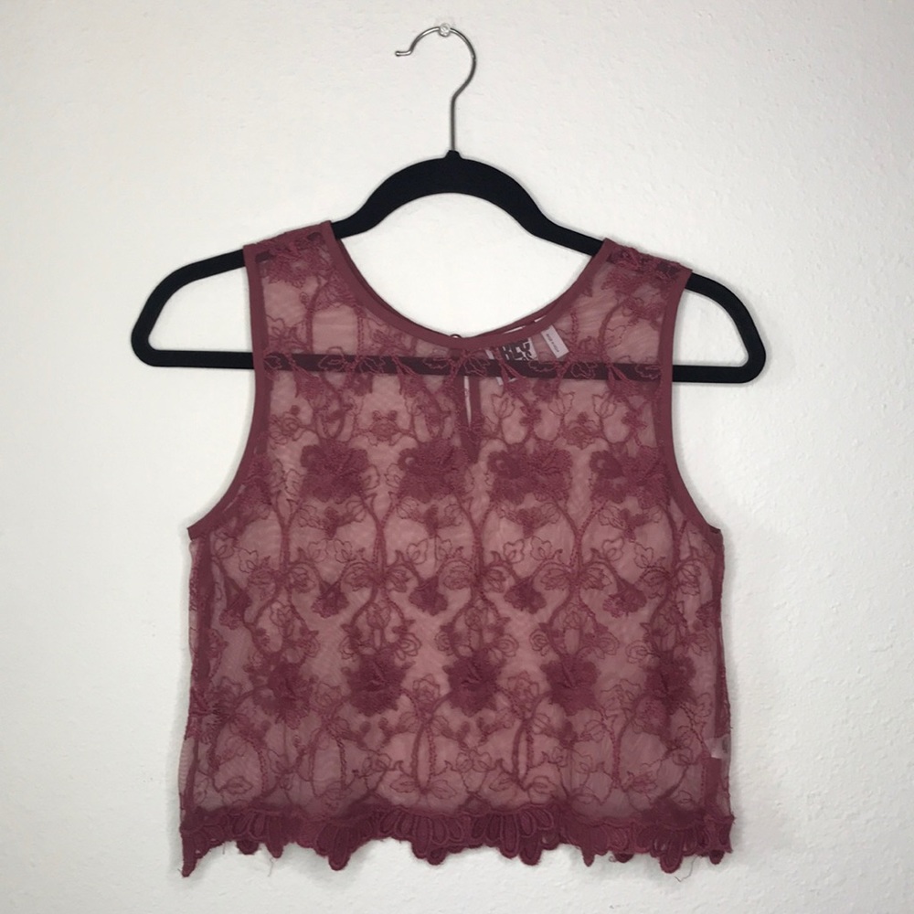 Free People Sheer Floral Top